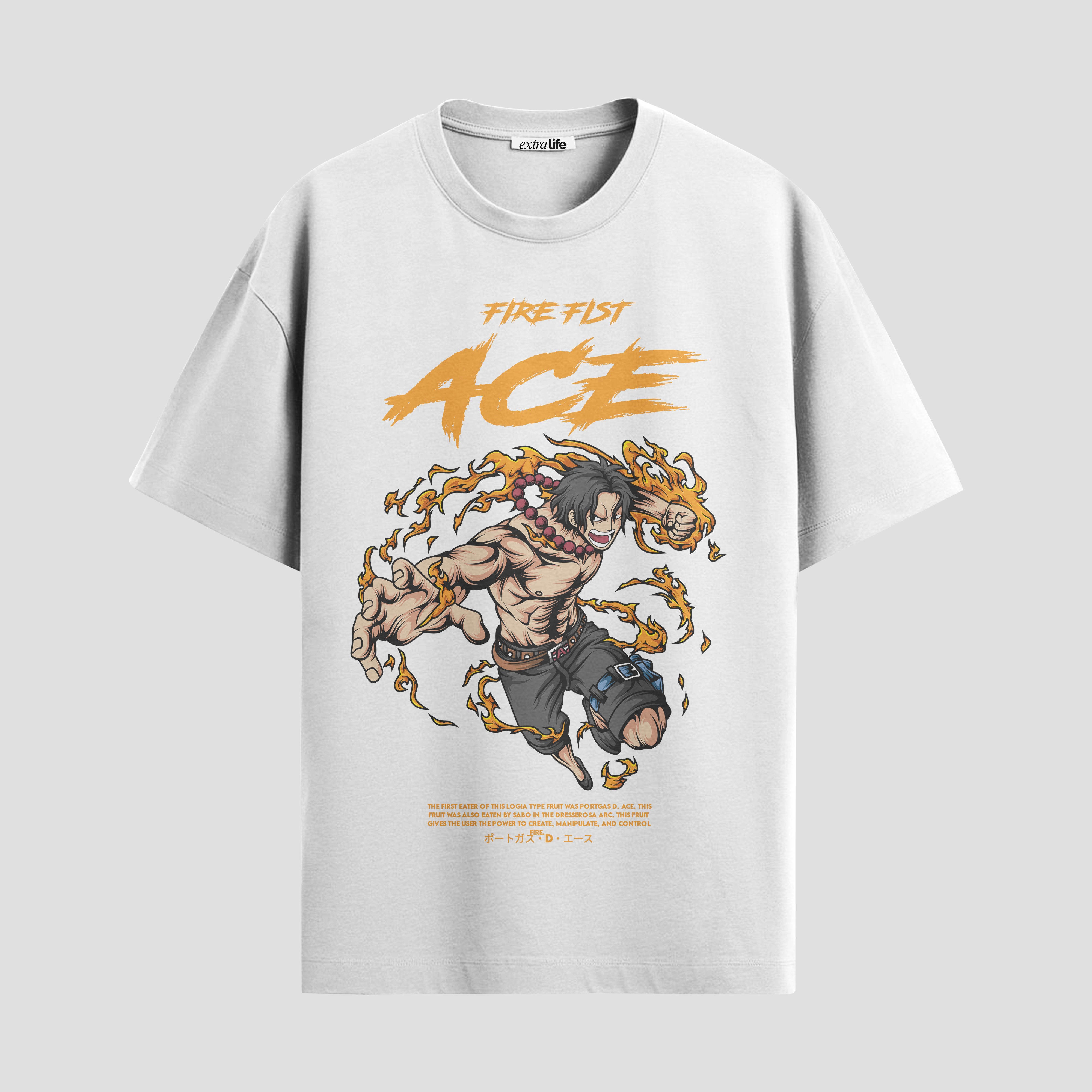 Playera urbana de anime y gaming ExtraLife MX, corte Standard Fit unisex ligero y transpirable en color Deep Black y Pure White, ropa de uso diario para gym y casual.