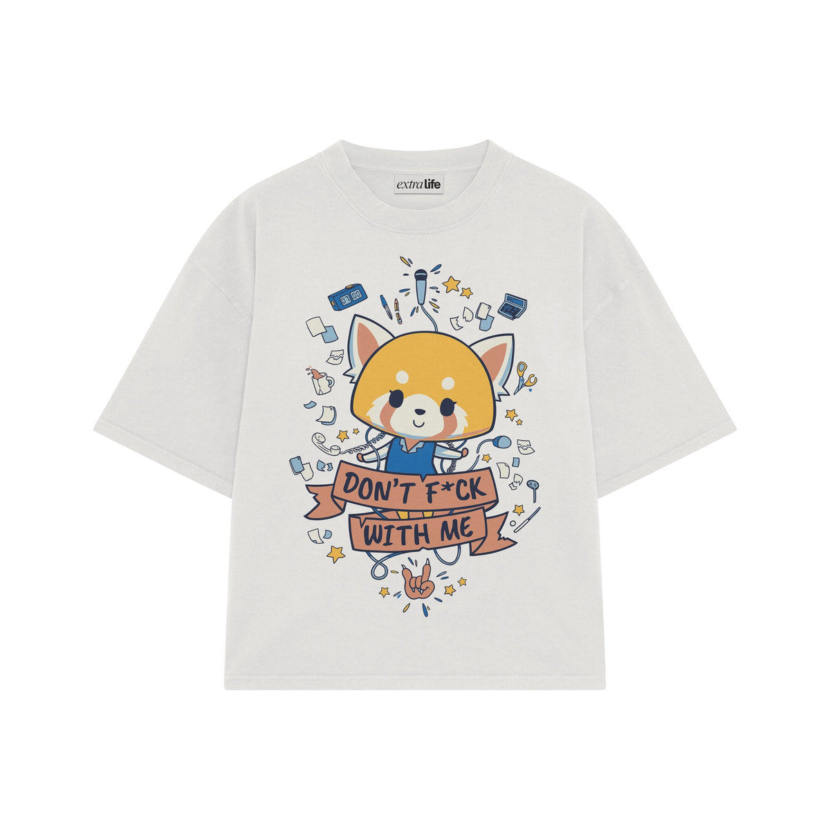 Playera streetwear premium de anime y gaming ExtraLife MX, corte oversized drop shoulder ligero y fresco en color Deep Black y Off-White, moda urbana mexicana de culto.