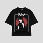 Playera streetwear premium de anime y gaming ExtraLife MX, corte oversized drop shoulder ligero y fresco en color Deep Black y Off-White, moda urbana mexicana de culto.