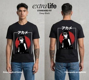 La Hoja de la Noche | La Espada de la Noche #00004 - Playera Standard Fit | Deep Black - Foto en modelo