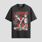 Playera urbana de anime y gaming ExtraLife MX, corte Classic Premium unisex ligero y transpirable en color Deep Black y Pure White, ropa de uso diario para gym y casual.