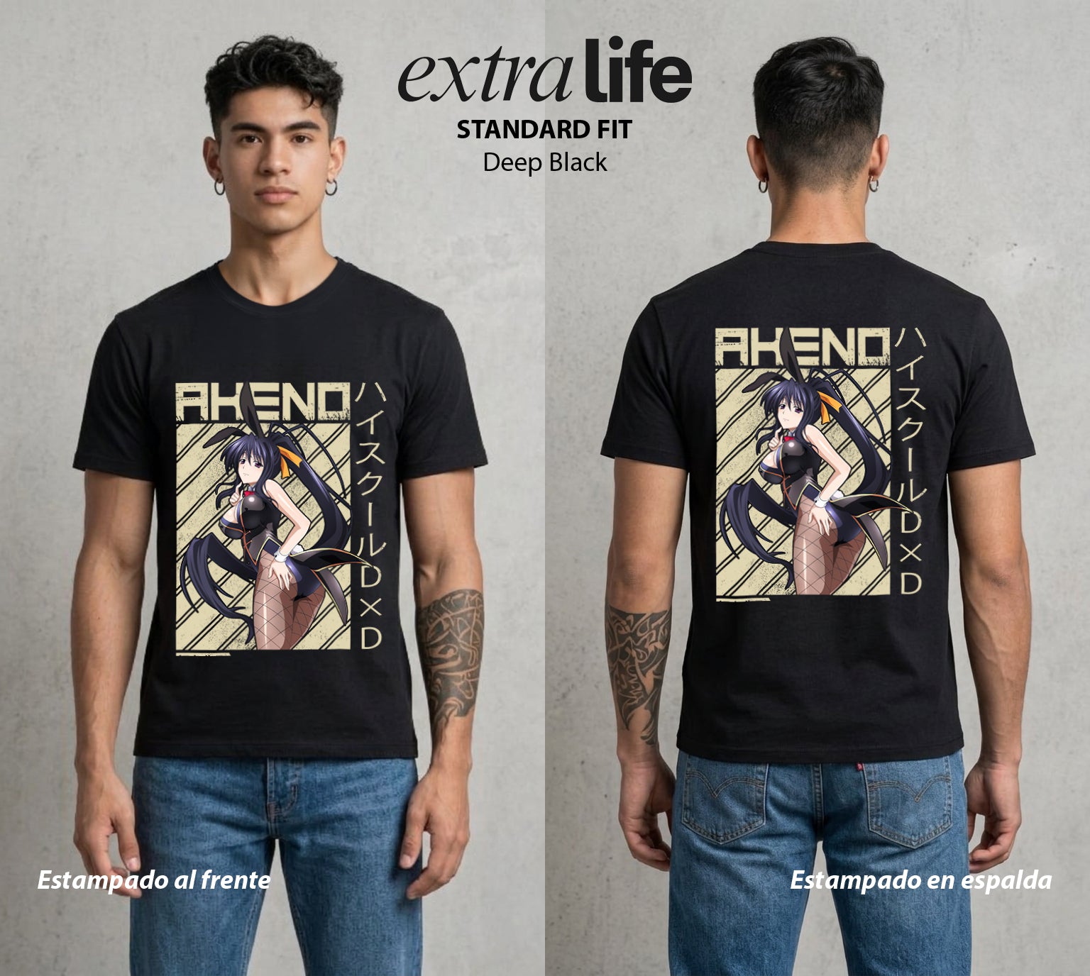 El Club del Diablo | La Miko del Poder #00012 - Playera Standard Fit | Deep Black - Foto en modelo