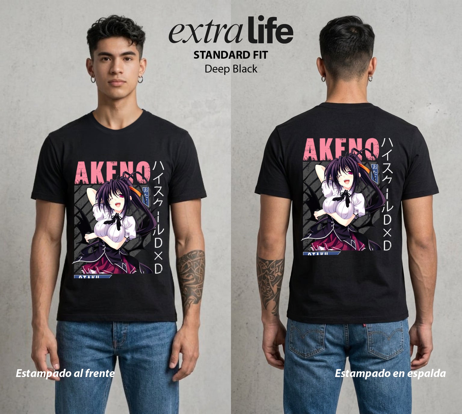 El Club del Diablo | La Miko del Poder #00014 - Playera Standard Fit | Deep Black - Foto en modelo