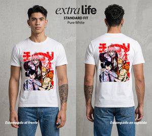 El Contrato Infernal | El Contrato con la Muerte #00016 - Playera Standard Fit | Pure White - Foto en modelo