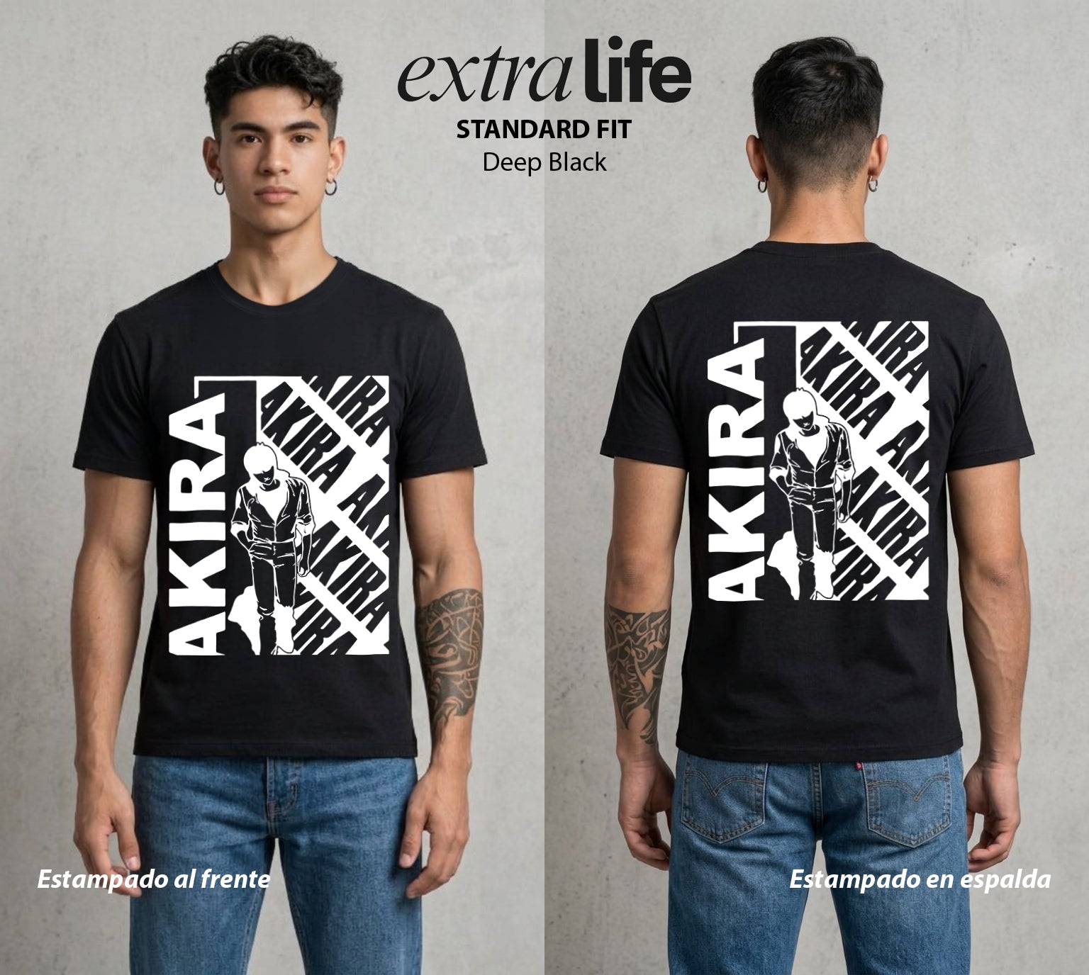 Neo Tokyo | Neo Tokyo en Llamas #00017 - Playera Standard Fit | Deep Black - Foto en modelo