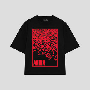 Playera streetwear premium de anime y gaming ExtraLife MX, corte oversized drop shoulder ligero y fresco en color Deep Black y Off-White, moda urbana mexicana de culto.