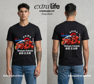 Neo Tokyo | La Moto del Destino #00029 - Playera Standard Fit | Deep Black - Foto en modelo