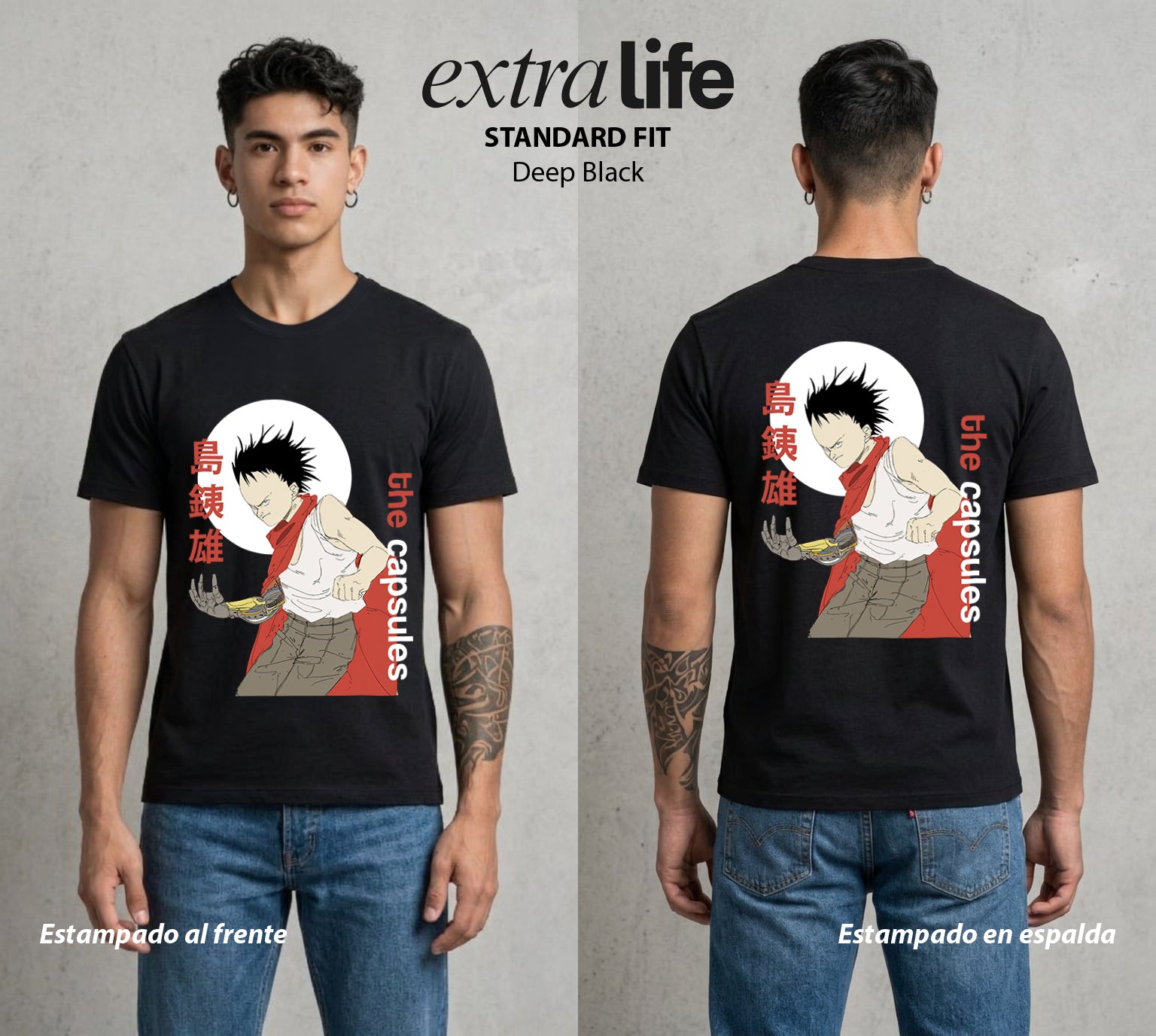 Neo Tokyo | El Poder Desmesido #00033 - Playera Standard Fit | Deep Black - Foto en modelo