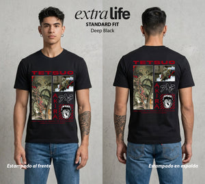 Neo Tokyo | La Mutacion Nuclear #00034 - Playera Standard Fit | Deep Black - Foto en modelo