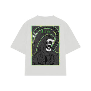 Playera streetwear premium de anime y gaming ExtraLife MX, corte oversized drop shoulder ligero y fresco en color Deep Black y Off-White, moda urbana mexicana de culto.