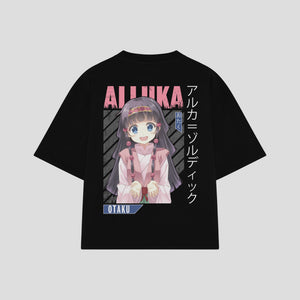 Playera streetwear premium de anime y gaming ExtraLife MX, corte oversized drop shoulder ligero y fresco en color Deep Black y Off-White, moda urbana mexicana de culto.