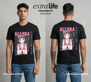 La Prueba del Cazador | El Deseo del Clan #00040 - Playera Standard Fit | Deep Black - Foto en modelo