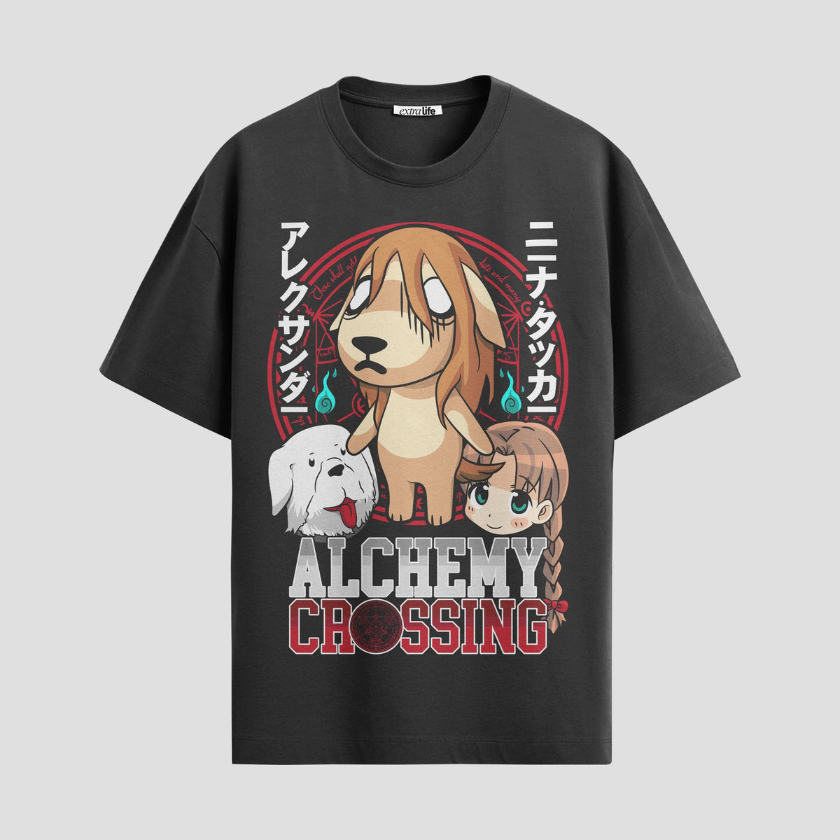 Playera urbana de anime y gaming ExtraLife MX, corte Classic Premium unisex ligero y transpirable en color Deep Black y Pure White, ropa de uso diario para gym y casual.
