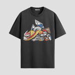 Playera urbana de anime y gaming ExtraLife MX, corte Classic Premium unisex ligero y transpirable en color Deep Black y Pure White, ropa de uso diario para gym y casual.