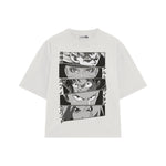 Playera streetwear premium de anime y gaming ExtraLife MX, corte oversized drop shoulder ligero y fresco en color Deep Black y Off-White, moda urbana mexicana de culto.