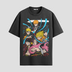 Playera urbana de anime y gaming ExtraLife MX, corte Standard Fit unisex ligero y transpirable en color Deep Black y Pure White, ropa de uso diario para gym y casual.