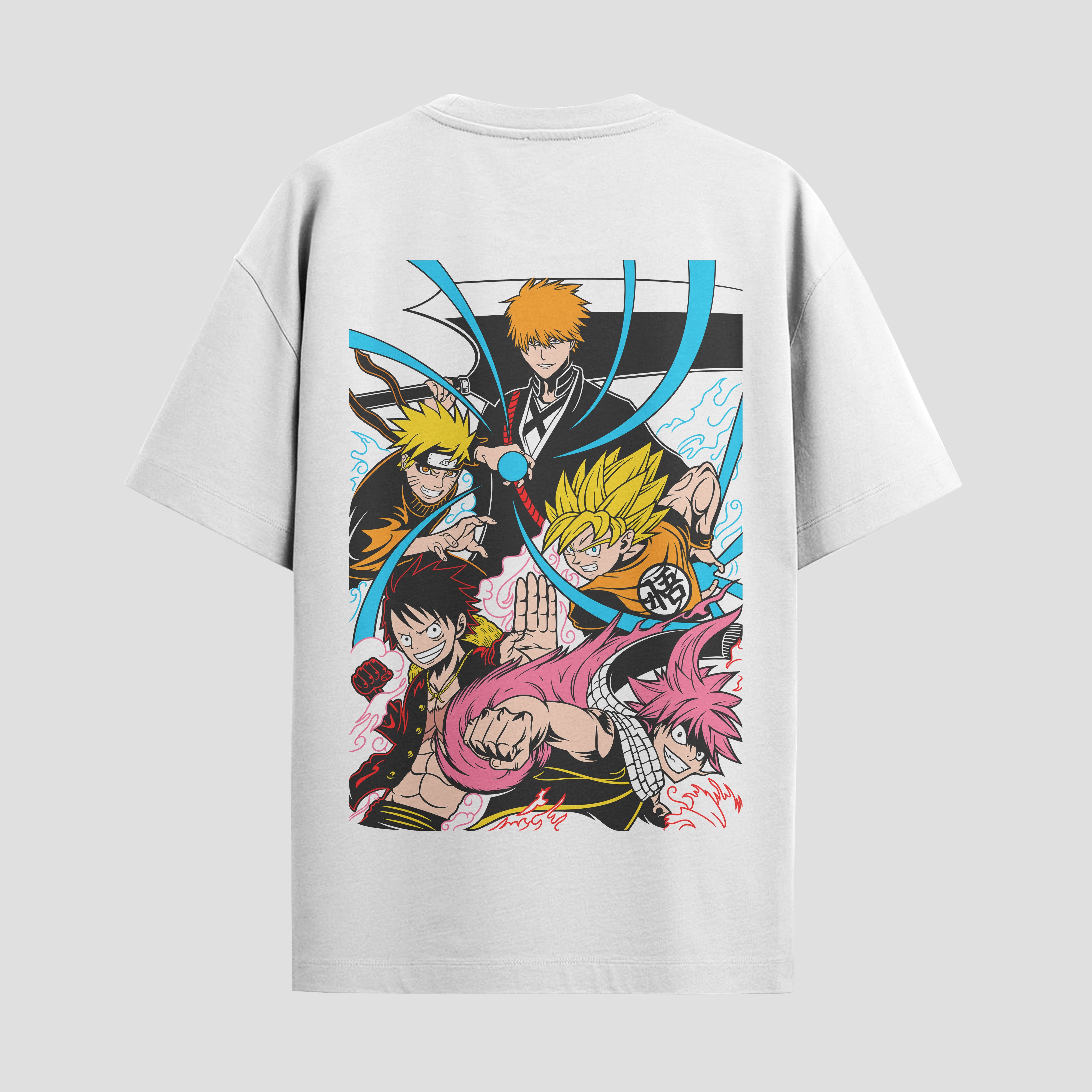 Playera urbana de anime y gaming ExtraLife MX, corte Standard Fit unisex ligero y transpirable en color Deep Black y Pure White, ropa de uso diario para gym y casual.