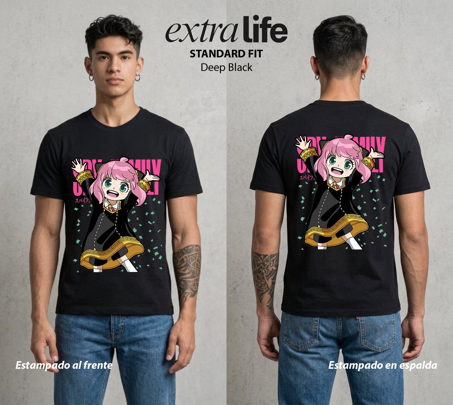 Familia de Operativos | La Agente Telepática #00051 - Playera Standard Fit | Deep Black - Foto en modelo