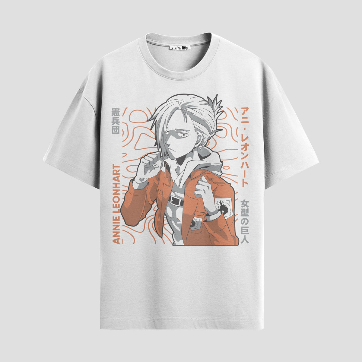 Playera urbana de anime y gaming ExtraLife MX, corte Classic Premium unisex ligero y transpirable en color Deep Black y Pure White, ropa de uso diario para gym y casual.