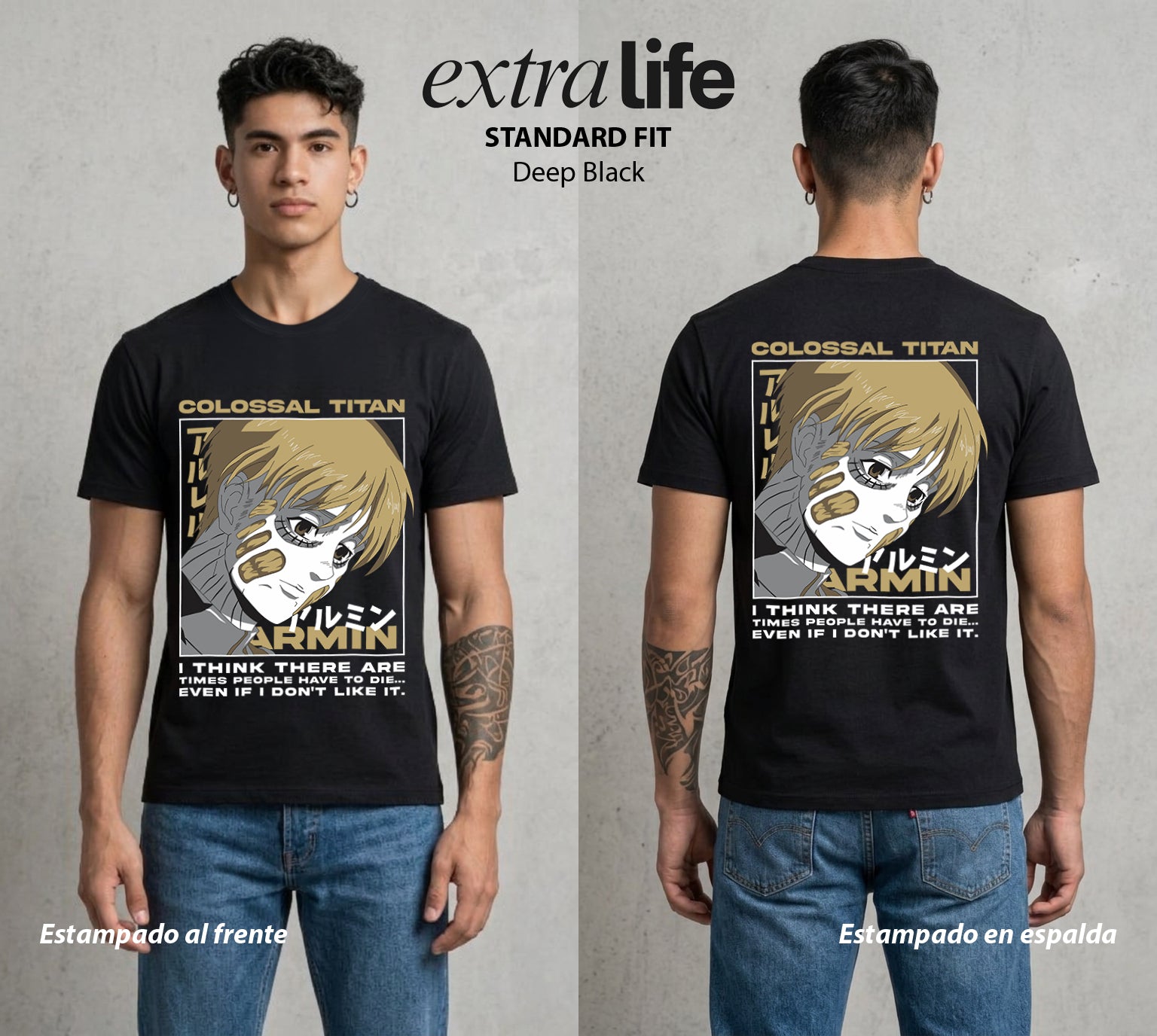 Mas Alla del Muro | La Mente Estrategica #00055 - Playera Standard Fit | Deep Black - Foto en modelo