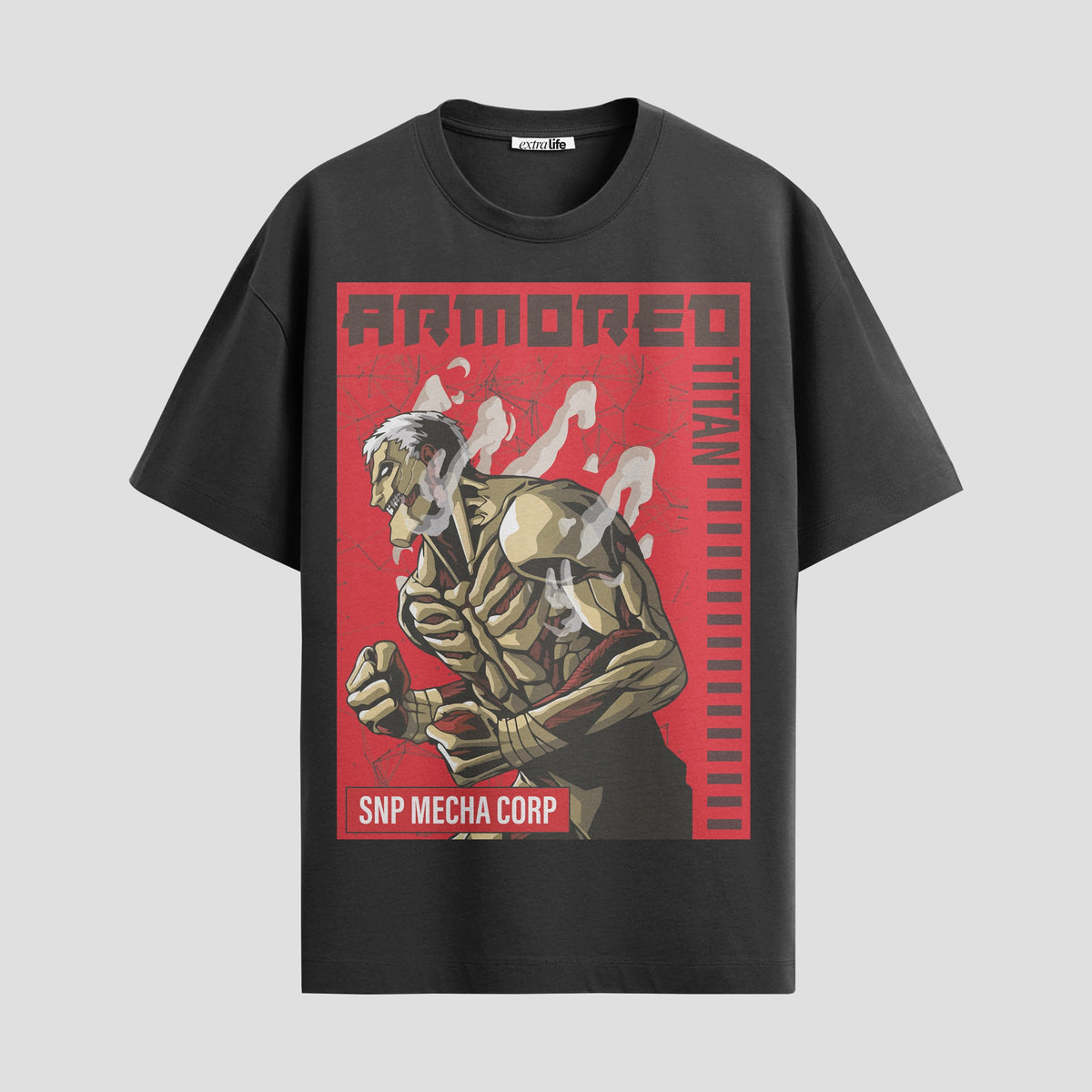 Playera urbana de anime y gaming ExtraLife MX, corte Classic Premium unisex ligero y transpirable en color Deep Black y Pure White, ropa de uso diario para gym y casual.