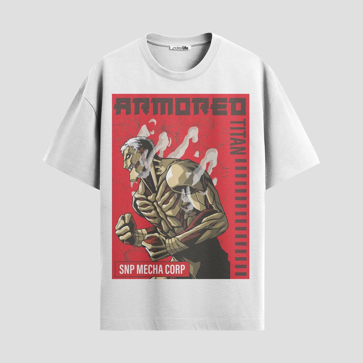 Playera urbana de anime y gaming ExtraLife MX, corte Classic Premium unisex ligero y transpirable en color Deep Black y Pure White, ropa de uso diario para gym y casual.