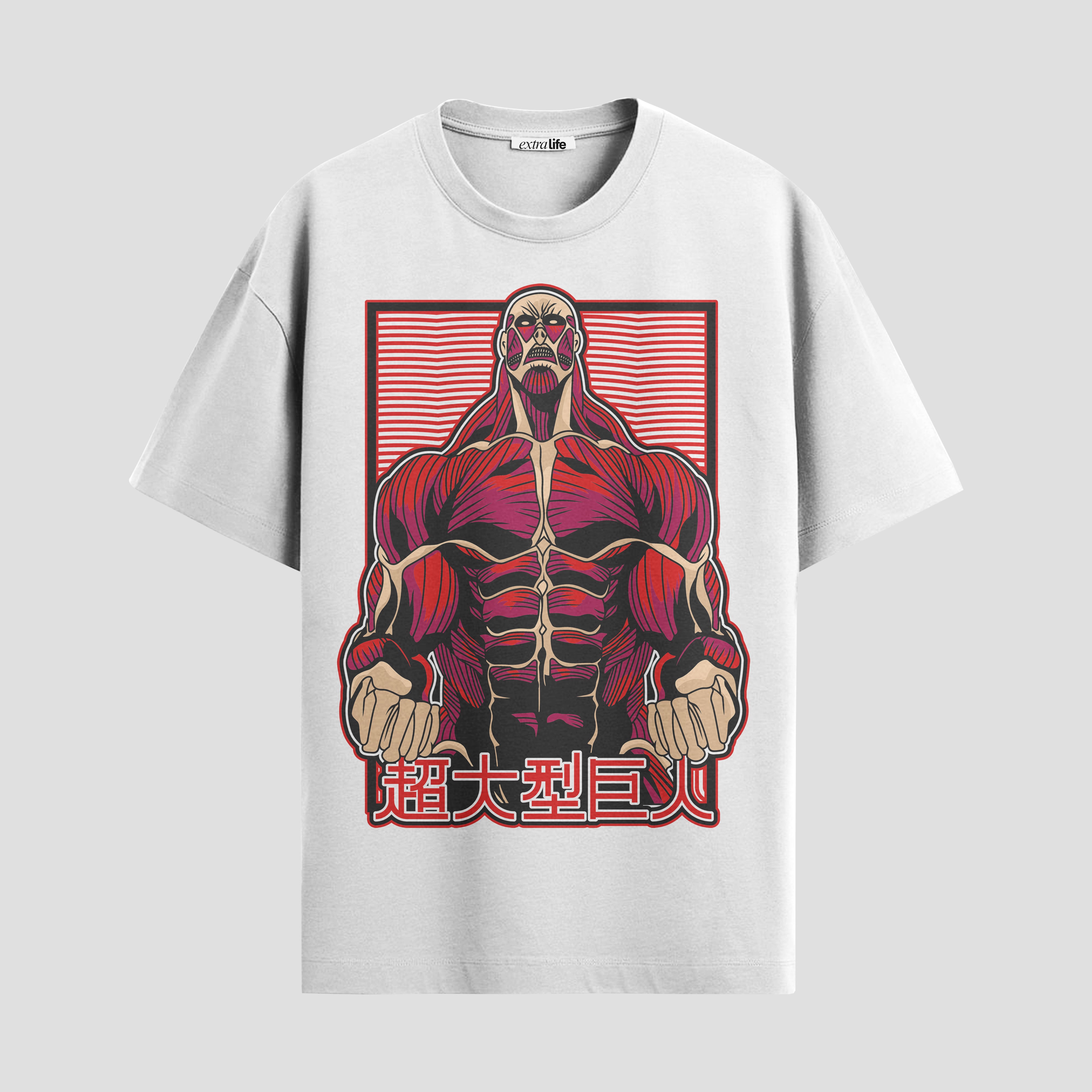 Playera urbana de anime y gaming ExtraLife MX, corte Standard Fit unisex ligero y transpirable en color Deep Black y Pure White, ropa de uso diario para gym y casual.