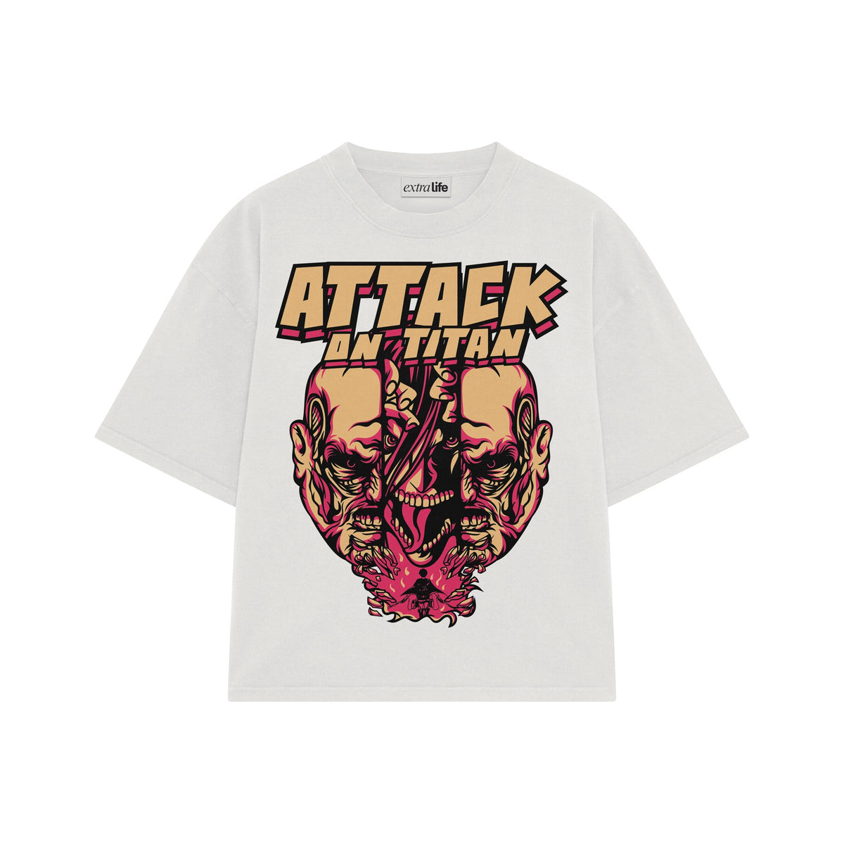 Playera streetwear premium de anime y gaming ExtraLife MX, corte oversized drop shoulder ligero y fresco en color Deep Black y Off-White, moda urbana mexicana de culto.