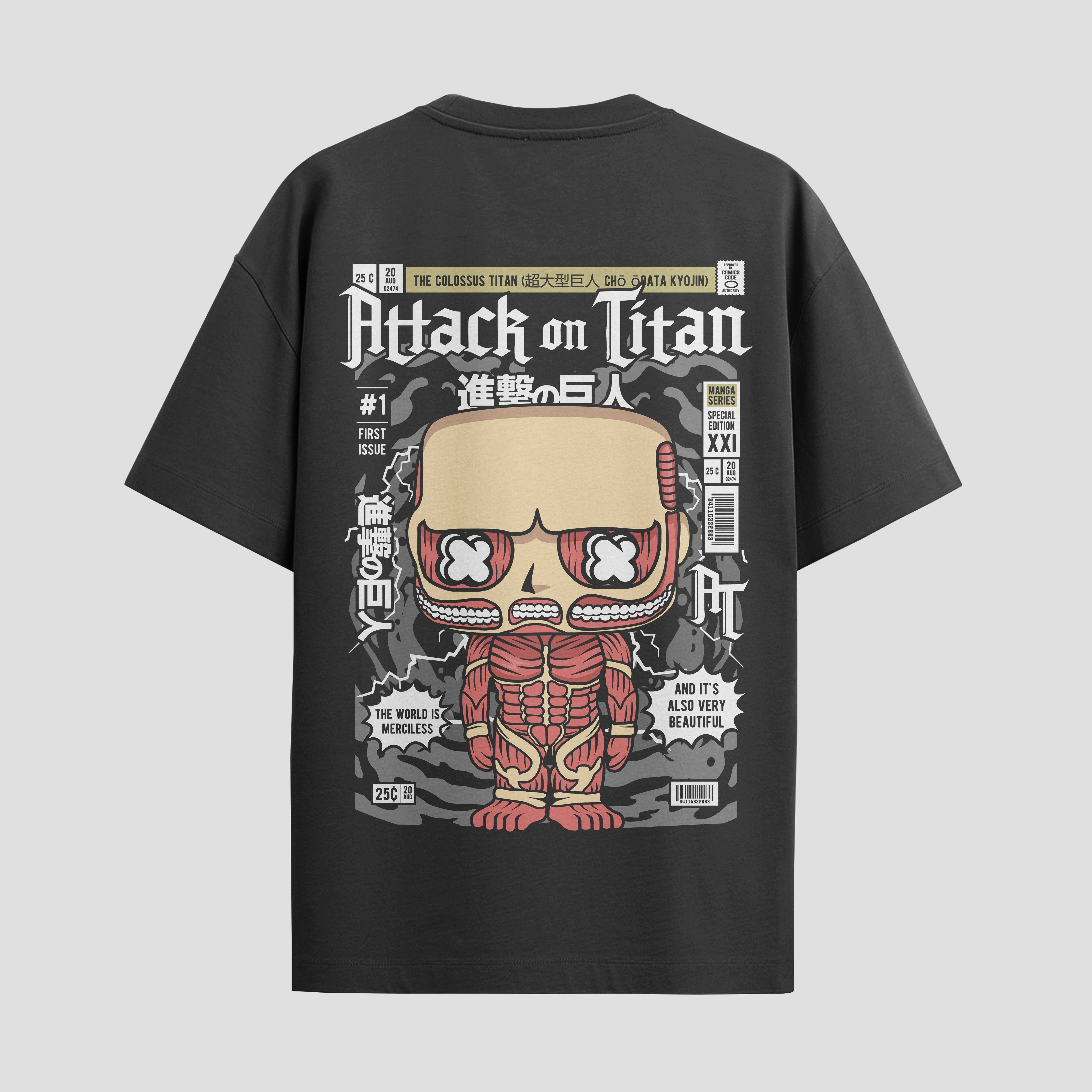 Playera urbana de anime y gaming ExtraLife MX, corte Standard Fit unisex ligero y transpirable en color Deep Black y Pure White, ropa de uso diario para gym y casual.