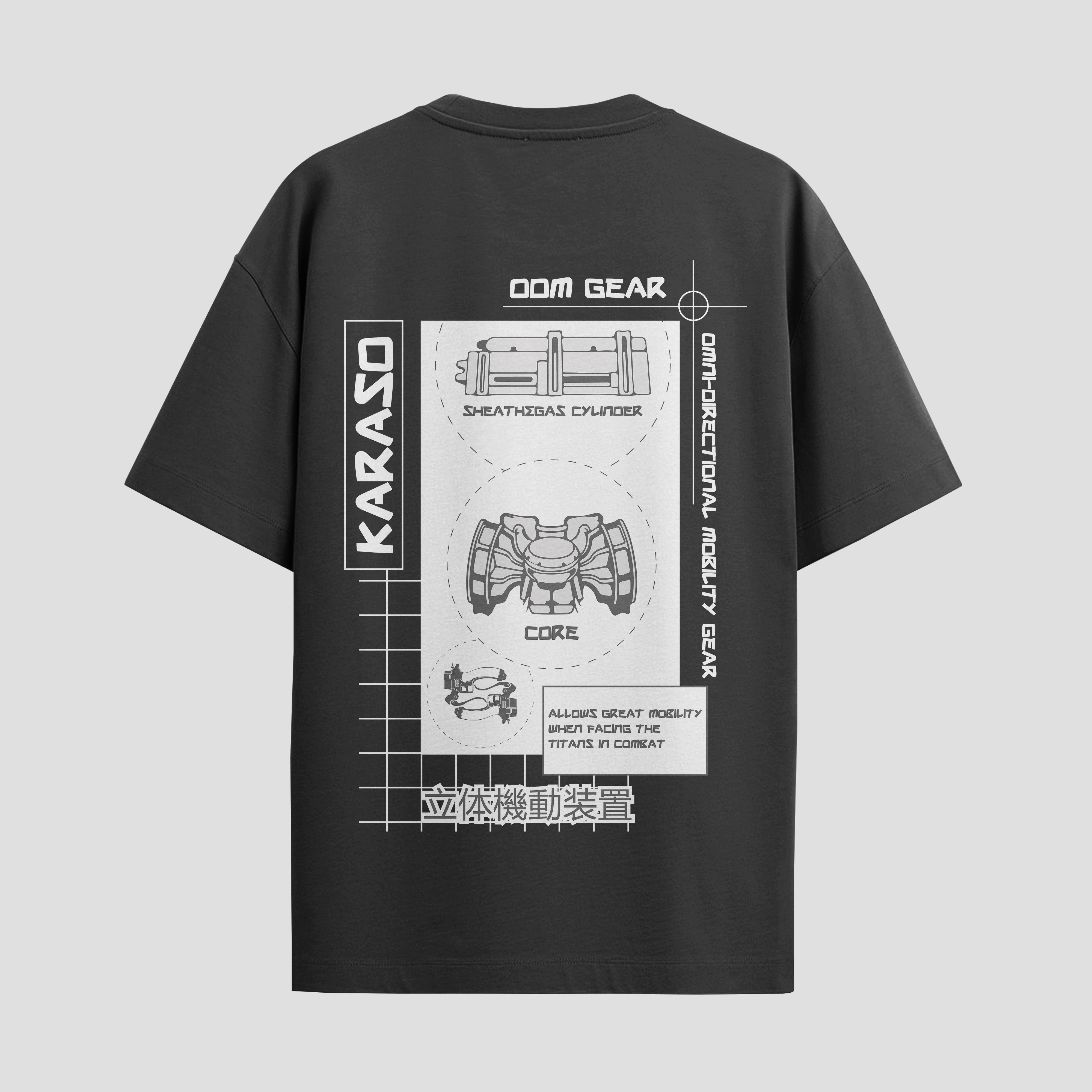 Playera urbana de anime y gaming ExtraLife MX, corte Standard Fit unisex ligero y transpirable en color Deep Black y Pure White, ropa de uso diario para gym y casual.