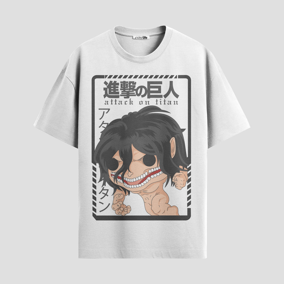 Playera urbana de anime y gaming ExtraLife MX, corte Classic Premium unisex ligero y transpirable en color Deep Black y Pure White, ropa de uso diario para gym y casual.