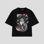 Playera streetwear premium de anime y gaming ExtraLife MX, corte oversized drop shoulder ligero y fresco en color Deep Black y Off-White, moda urbana mexicana de culto.