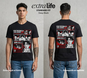 Mas Alla del Muro | El Final de las Murallas #00095 - Playera Standard Fit | Deep Black - Foto en modelo