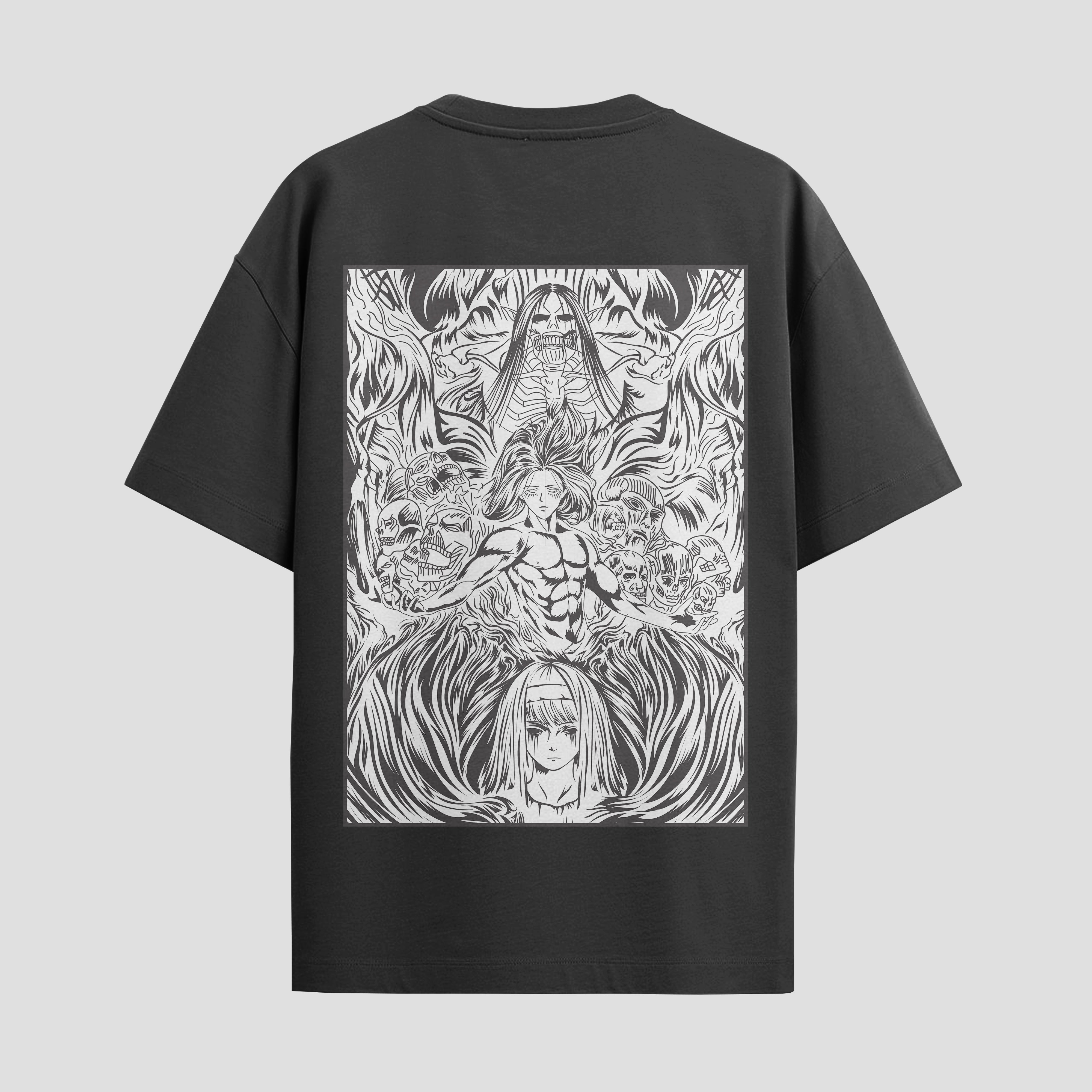 Playera urbana de anime y gaming ExtraLife MX, corte Standard Fit unisex ligero y transpirable en color Deep Black y Pure White, ropa de uso diario para gym y casual.
