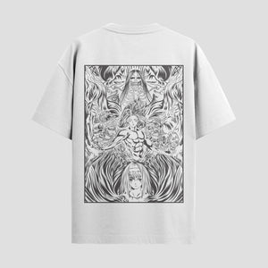 Playera urbana de anime y gaming ExtraLife MX, corte Standard Fit unisex ligero y transpirable en color Deep Black y Pure White, ropa de uso diario para gym y casual.