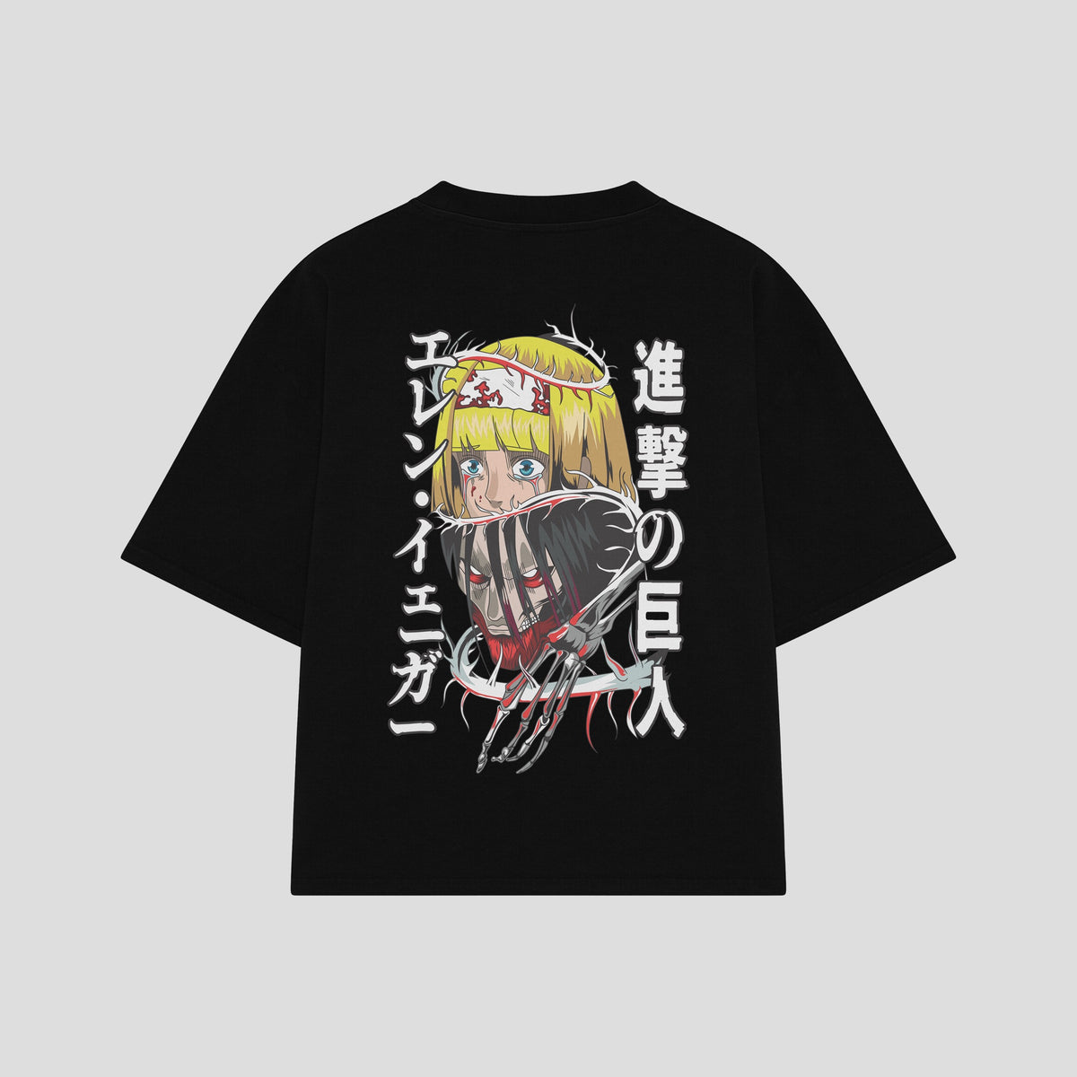 Playera streetwear premium de anime y gaming ExtraLife MX, corte oversized drop shoulder ligero y fresco en color Deep Black y Off-White, moda urbana mexicana de culto.