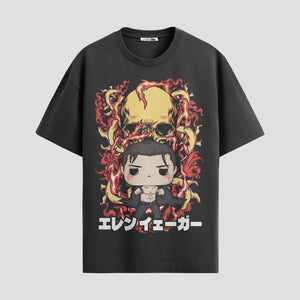 Playera urbana de anime y gaming ExtraLife MX, corte Standard Fit unisex ligero y transpirable en color Deep Black y Pure White, ropa de uso diario para gym y casual.