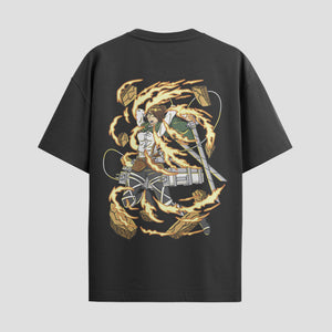 Playera urbana de anime y gaming ExtraLife MX, corte Standard Fit unisex ligero y transpirable en color Deep Black y Pure White, ropa de uso diario para gym y casual.