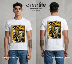 Mas Alla del Muro | La Mandibula Imparable #00105 - Playera Standard Fit | Pure White - Foto en modelo