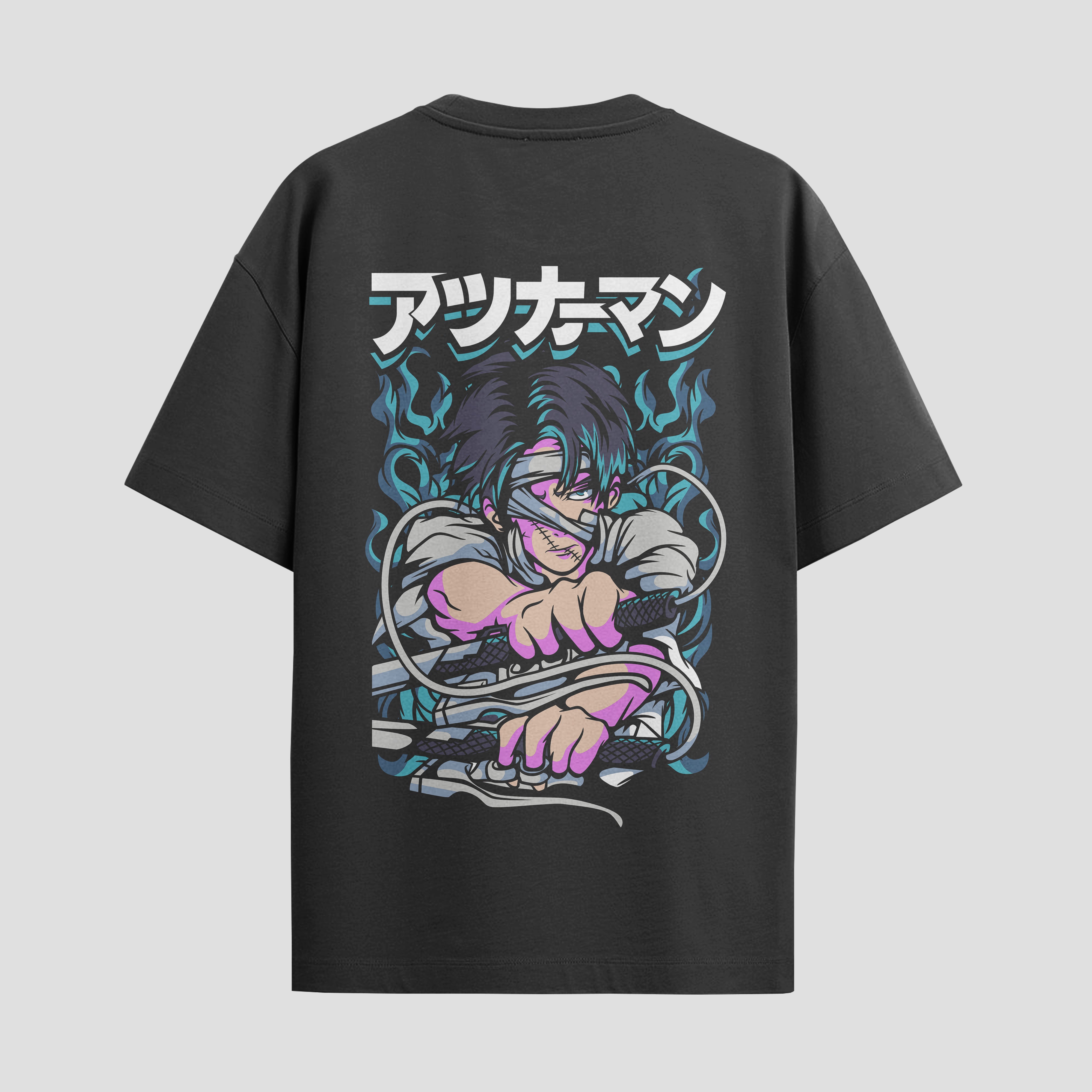 Playera urbana de anime y gaming ExtraLife MX, corte Standard Fit unisex ligero y transpirable en color Deep Black y Pure White, ropa de uso diario para gym y casual.