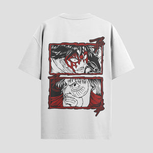 Playera urbana de anime y gaming ExtraLife MX, corte Standard Fit unisex ligero y transpirable en color Deep Black y Pure White, ropa de uso diario para gym y casual.