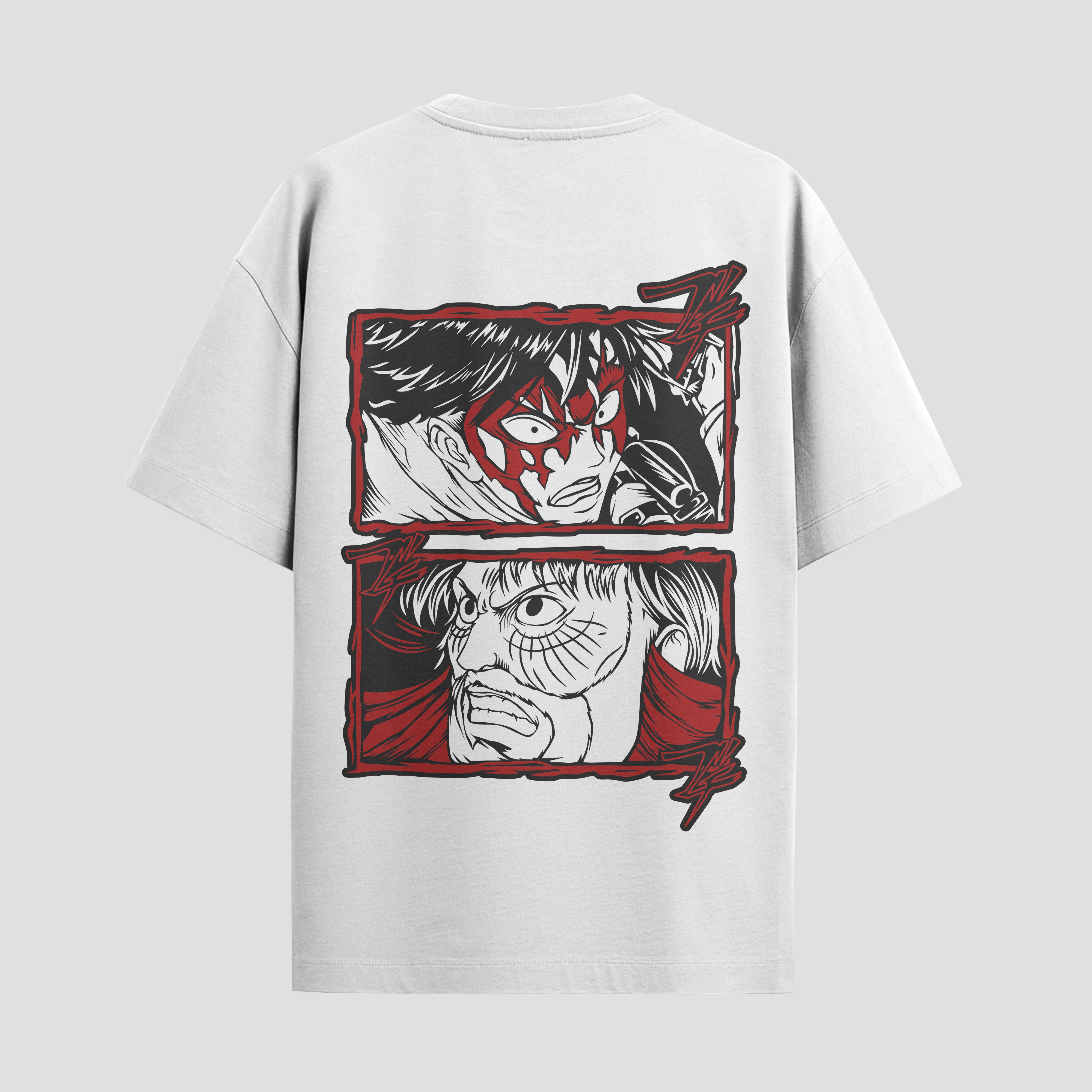Playera urbana de anime y gaming ExtraLife MX, corte Standard Fit unisex ligero y transpirable en color Deep Black y Pure White, ropa de uso diario para gym y casual.