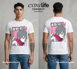 Mas Alla del Muro | Fuerza sin Par #00120 - Playera Standard Fit | Pure White - Foto en modelo