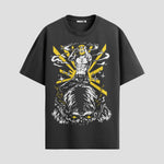 Playera urbana de anime y gaming ExtraLife MX, corte Standard Fit unisex ligero y transpirable en color Deep Black y Pure White, ropa de uso diario para gym y casual.