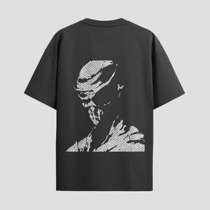 Playera urbana de anime y gaming ExtraLife MX, corte Standard Fit unisex ligero y transpirable en color Deep Black y Pure White, ropa de uso diario para gym y casual.