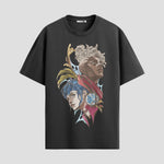 Playera urbana de anime y gaming ExtraLife MX, corte Standard Fit unisex ligero y transpirable en color Deep Black y Pure White, ropa de uso diario para gym y casual.