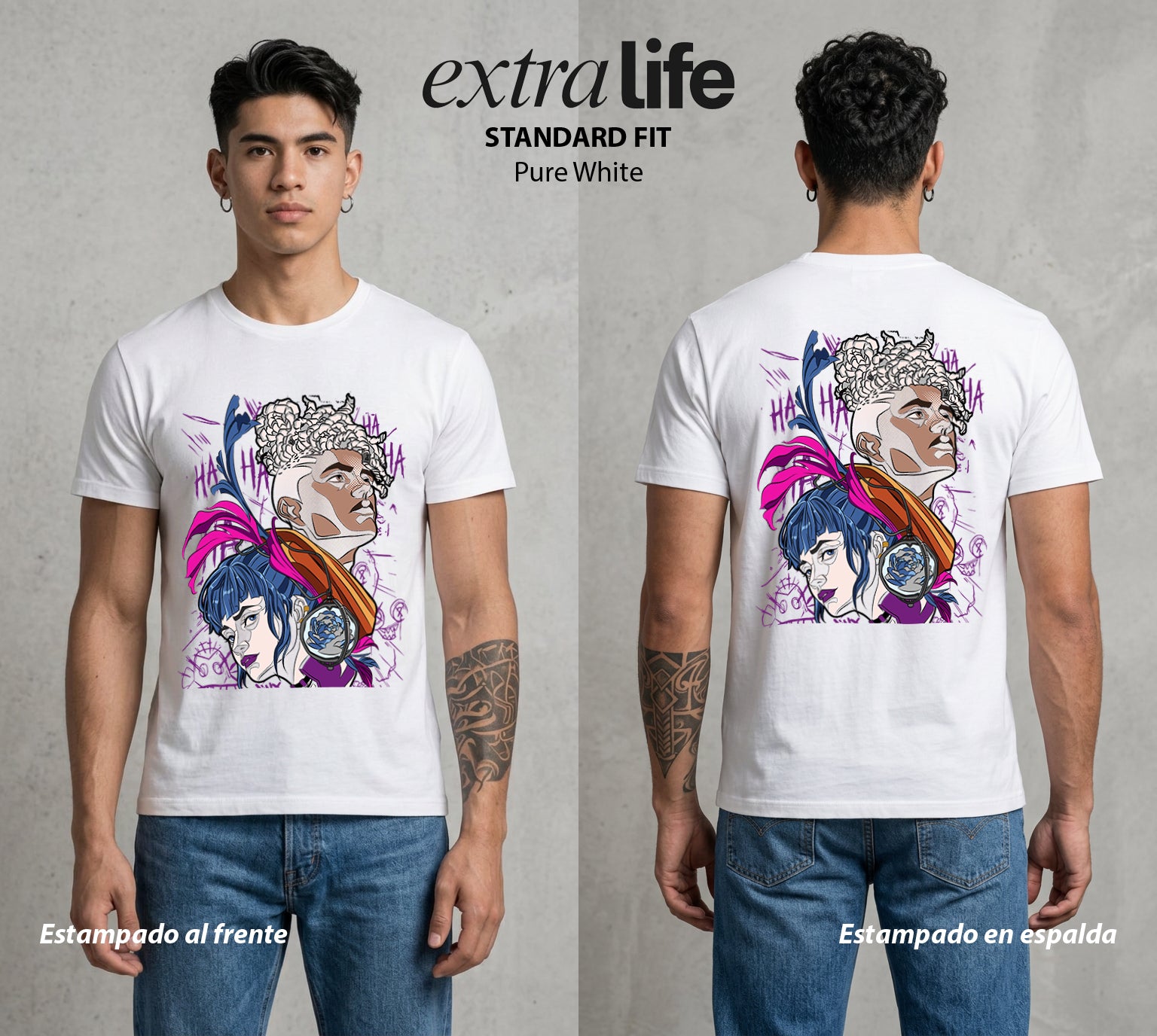 La Ciudad Dividida | La Artista del Boom #00139 - Playera Standard Fit | Pure White - Foto en modelo