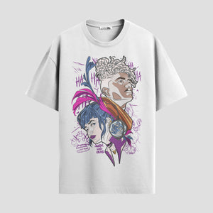 Playera urbana de anime y gaming ExtraLife MX, corte Standard Fit unisex ligero y transpirable en color Deep Black y Pure White, ropa de uso diario para gym y casual.