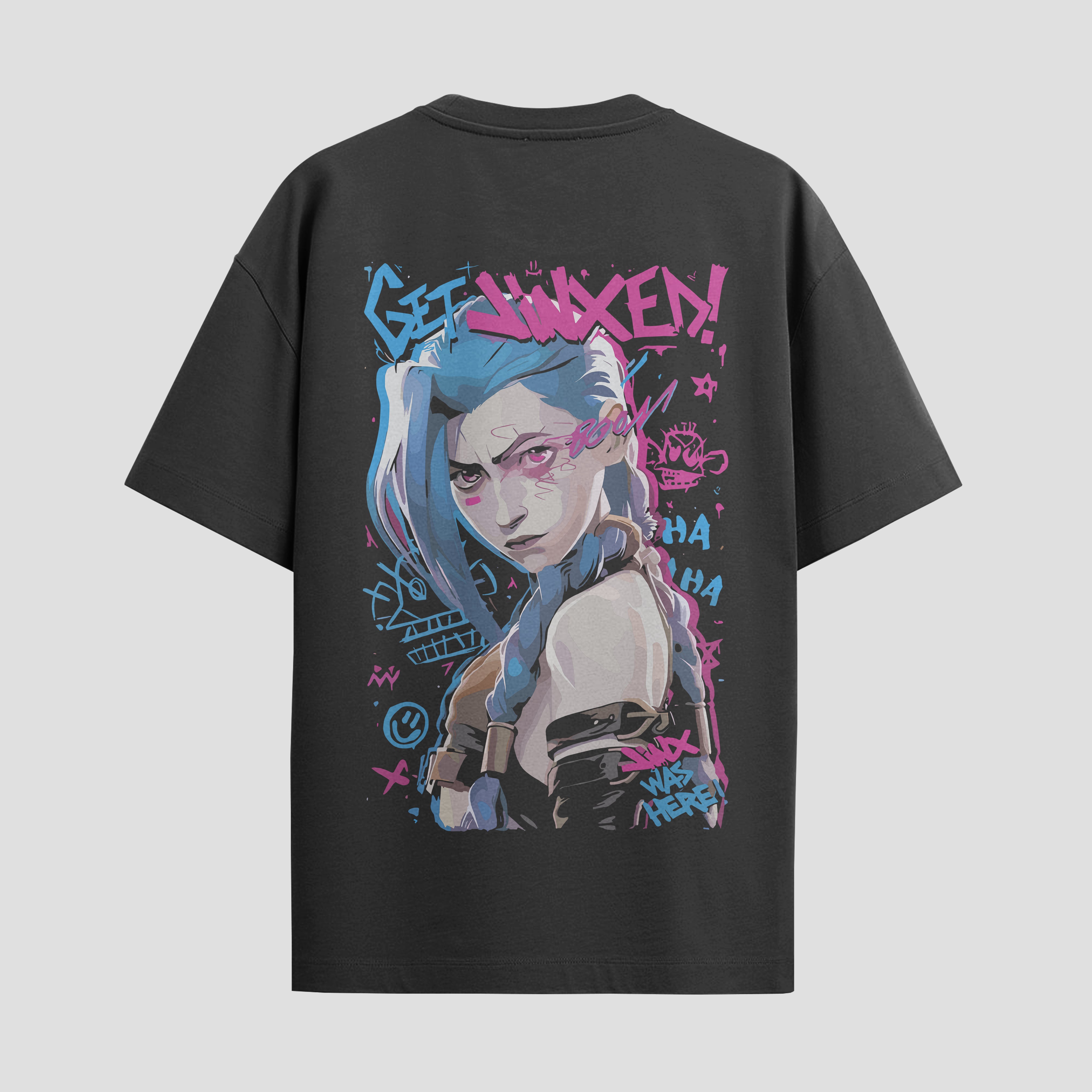 Playera urbana de anime y gaming ExtraLife MX, corte Standard Fit unisex ligero y transpirable en color Deep Black y Pure White, ropa de uso diario para gym y casual.