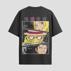Playera urbana de anime y gaming ExtraLife MX, corte Standard Fit unisex ligero y transpirable en color Deep Black y Pure White, ropa de uso diario para gym y casual.